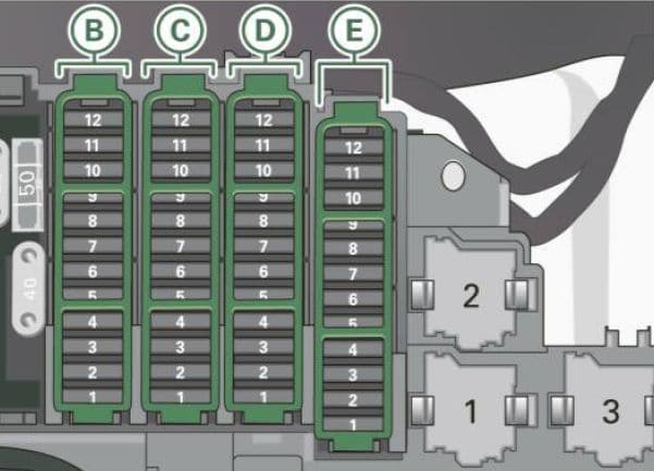 Audi A4 - fuse box diagram - luggage compartment