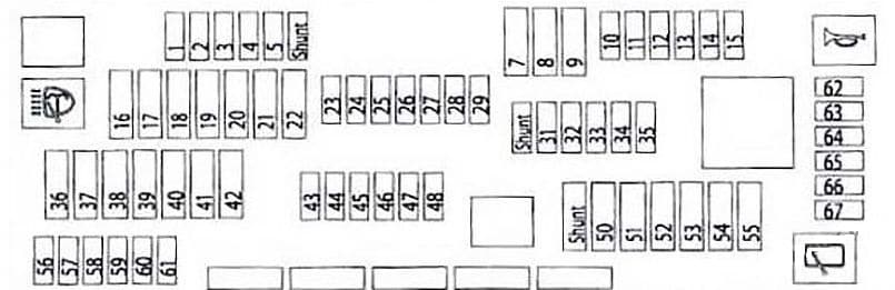 BMW 7-Seiers - fuse box diagram - glove compartment