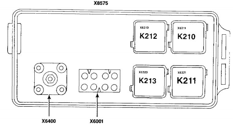 BMW e32 - fuse box - auxiliary relay box 2