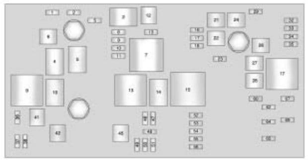 Buick LaCrosse - fuse box - engine compartment