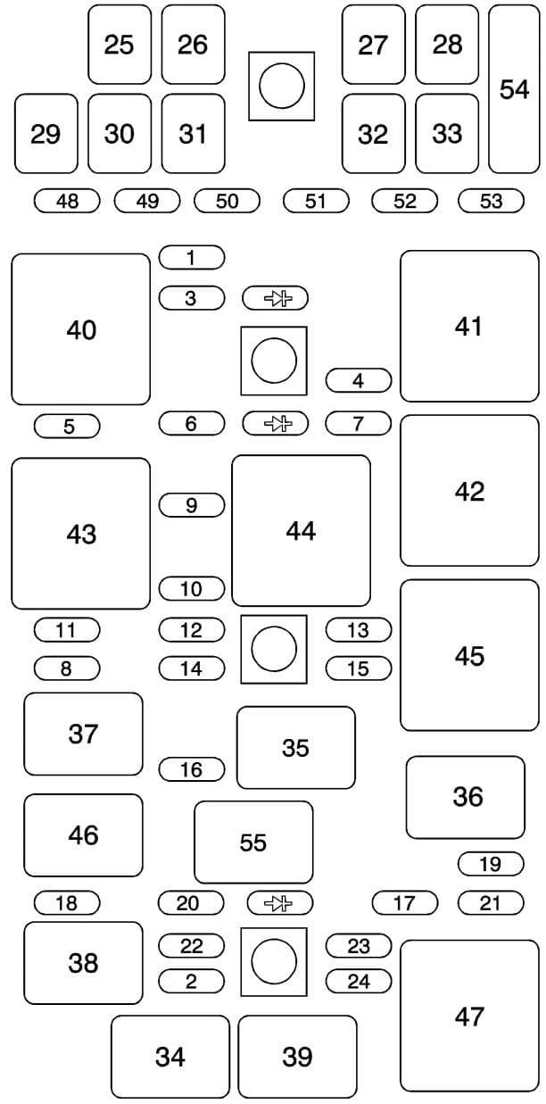 Chevrolet Corvette C6 - fuse box - engine compartment