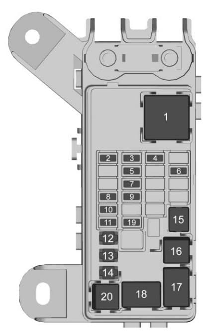 Chevrolet Suburban - fuse box - rear compartment