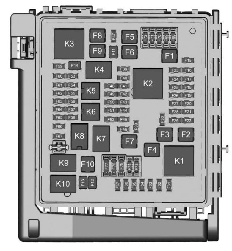 Chevrolet Traverse - fuse box diagram - engine compartment