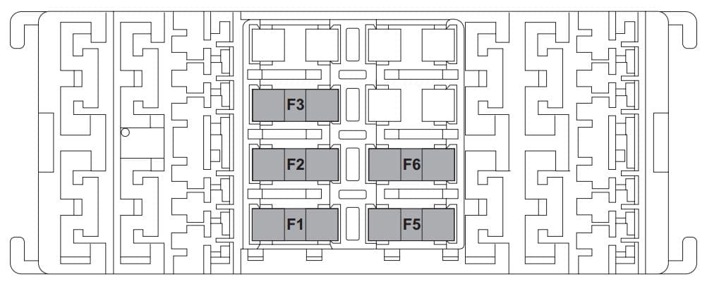 Fiat 500L LIVING - fuse box - luggage compartment