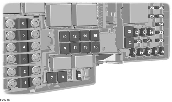 Ford C-Max mk1 (2003) - fuse box - engine compartment