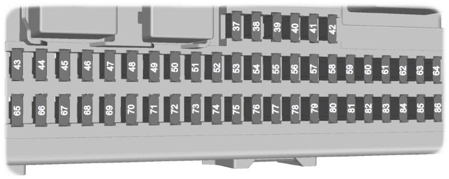 Ford Focus MK2 - fuse box diagram - passenger junction