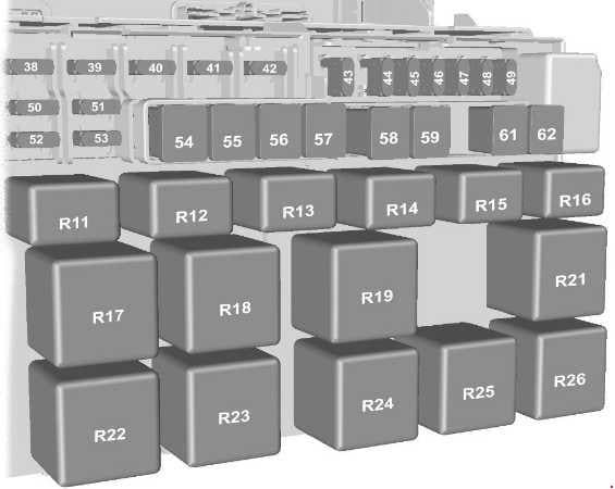 Ford Transit - fuse box diagram - standard relay box