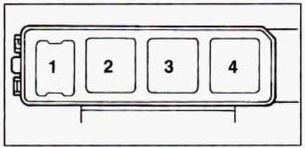 Geo Prizm - fuse box - engine compartment relay box