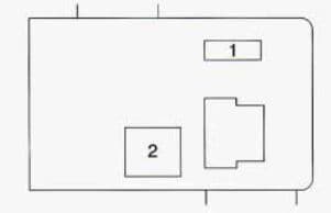 Geo Prizm - fuse box - passenger's side (kick panel)