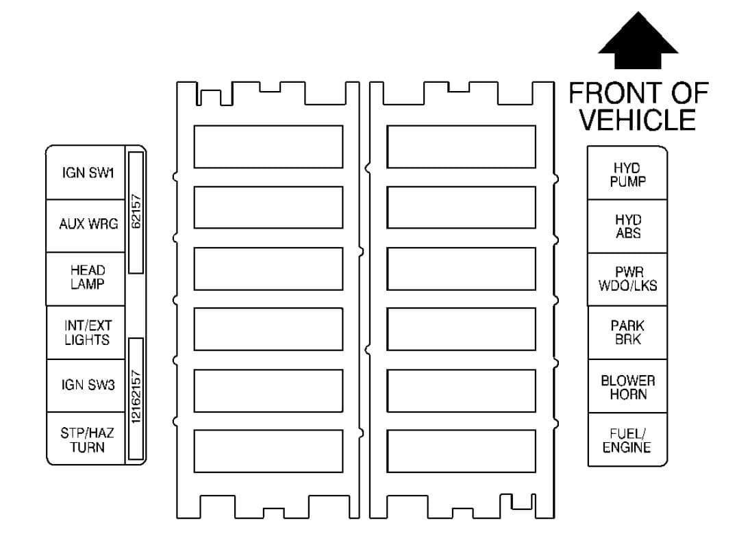 GMC C-Series mk2 - fuse box - maxi-fuse block