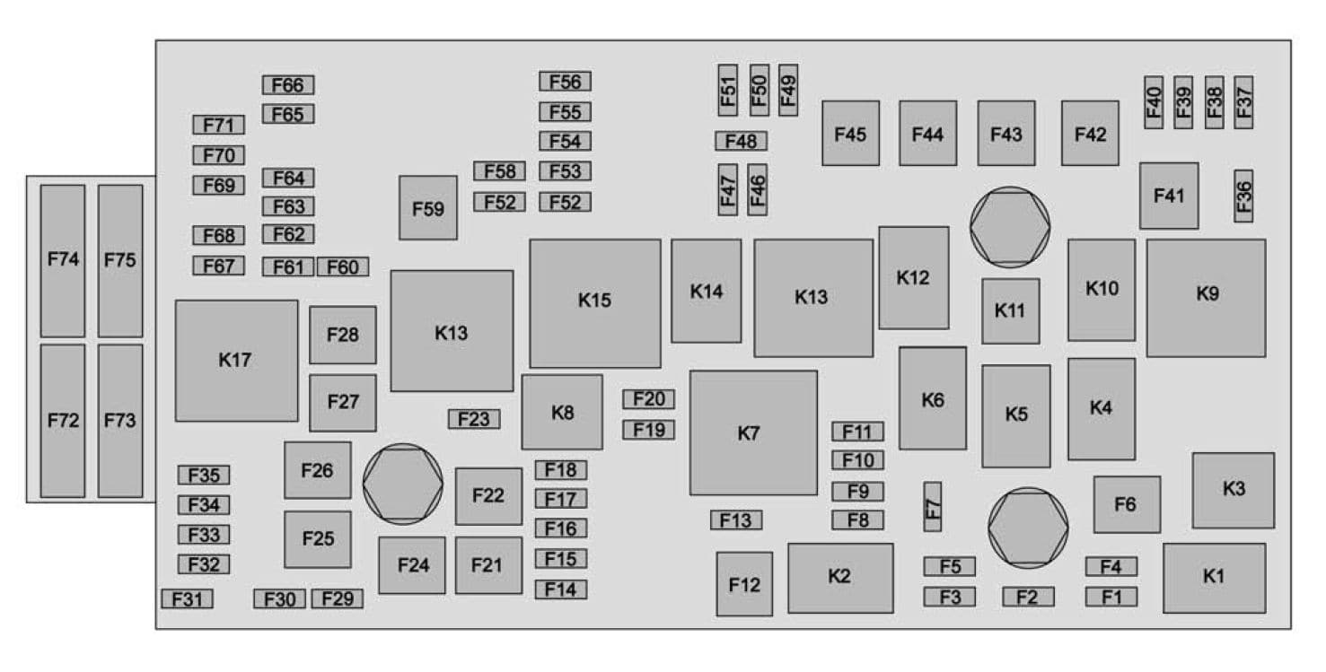 GMC Canyon mk2 - fuse box - engine compartment