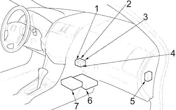 Honda Accord - fuse box diagram - passenger compartment