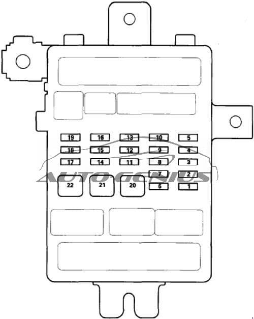 Honda Crosstour - fuse box diagram - passenger compartment fuse box no 2