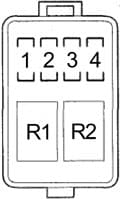 Honda Pilot - fuse box diagram - luggage compartment box