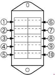 Kubota L3240, L3540, L4240, L5740 - fuse box diagram - ROPS