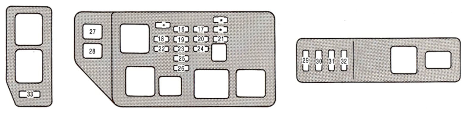 Lexus ES300 - fuse box - engine compartment (Canada)