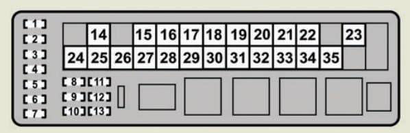 Lexus GS350 - fuse box - engine compartment (type A)