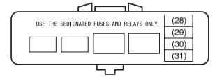 Maruti Suzuki Ritz - fuse box - engine compartment 3 (diesel)