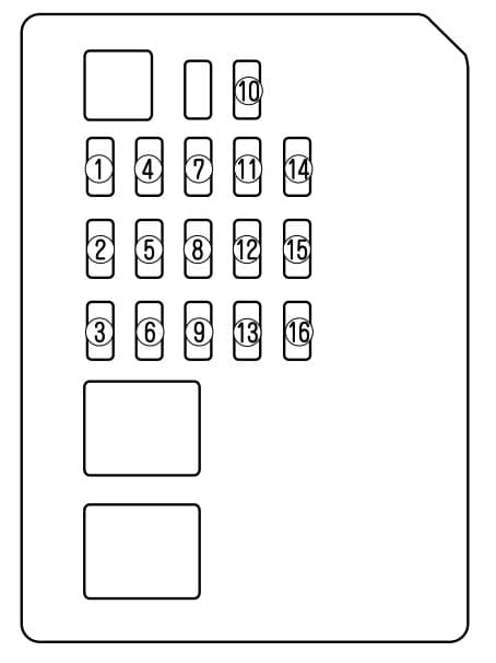 Mazda 6 - fuse box - driver's side kick panel