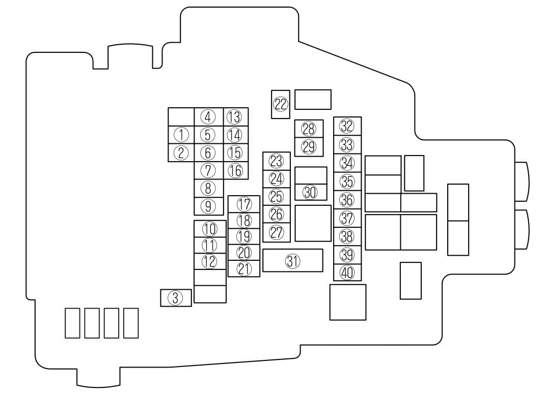 Mazda 6 - fuse box - engine compartment