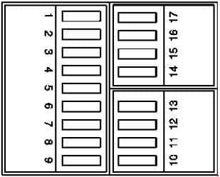 Mercedes-Benz C-Class w202 - fuse box diagram - trunk