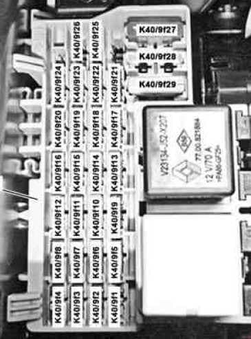 Mercedes-Benz Citan (w415) - fuse box diagram - left vehicle interior fuse box