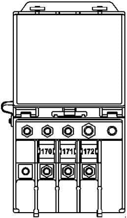 Mercedes-Benz E-Class w212 - fuse box diagram - rear prefuse box