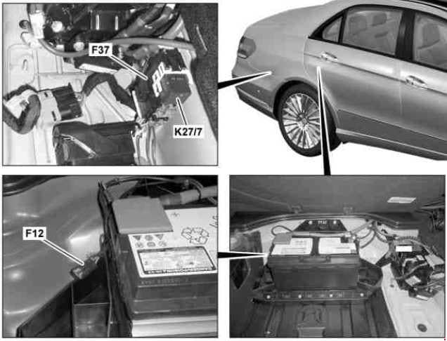 Mercedes-Benz E-Class w212 - fuse box diagram - relay