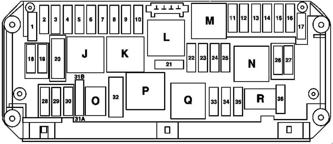 Mercedes-Benz GLK-Class - fuse box diagram - engine compartment