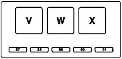 Mercedes-Benz S-Class w220 - fuse box diagram - engine compartment (right front)