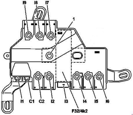 Mercedes-Benz S-Class (w222) - fuse box diagram - vehicle interior prefuses