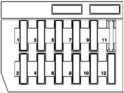 Mercedes-Benz SLK (R170) - fuse box diagram - on light module (right-hand steering)