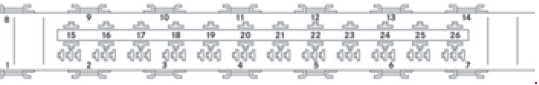 Mercedes-Benz Sprinter w906 - fuse box diagram - relays in the seat base of left the front seat