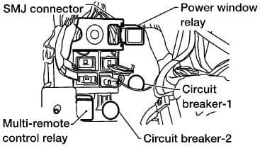 Nissan Altima - fuse box diagram - passenger compartment SMJ