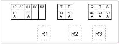 Nissan X-Trail - fuse box diagram - engine compartment F116 - engine R9M