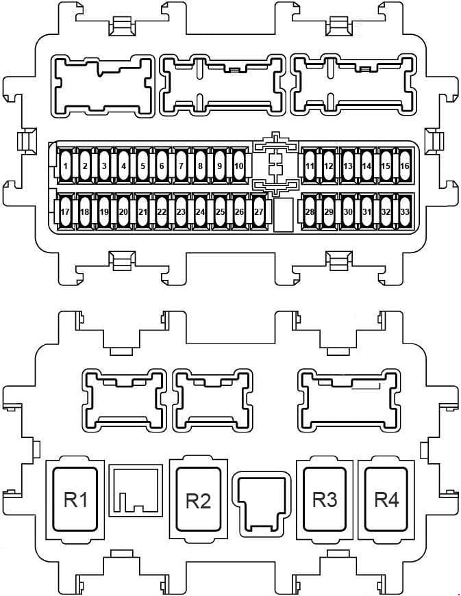 Nissan X-Trail - fuse box diagram - instrument panel