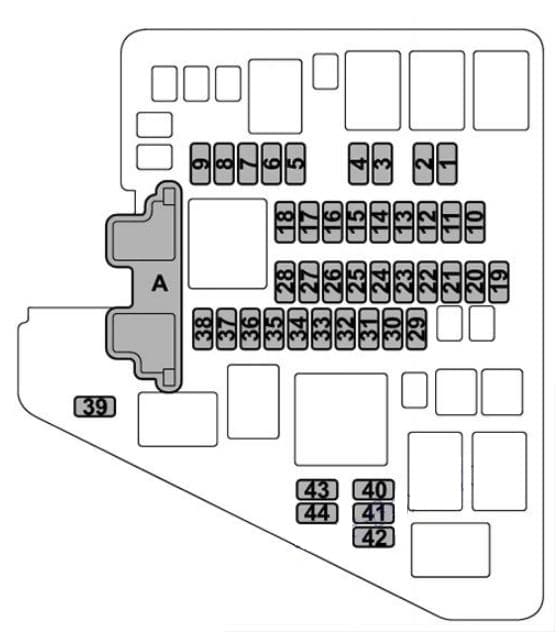 Subaru Crosstrek - fuse box diagram - engine compartment