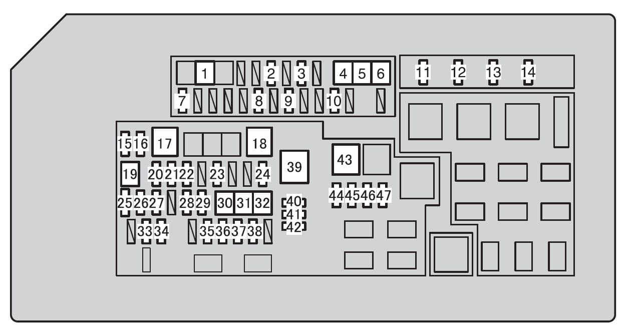 Toyota 4Runner Fifth Generation - fuse box - engine compartment