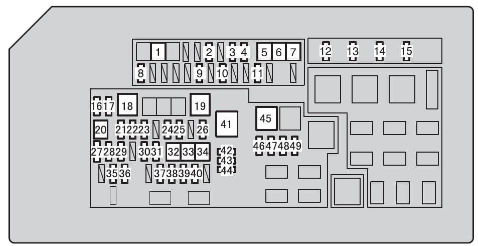 Toyota 4Runner Fifth Generation - fuse box - engine compartment