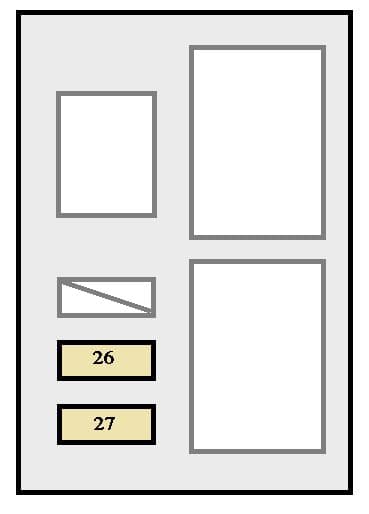 Toyota Avalon Second Generation - fuse box - engine compartment (with DRL)