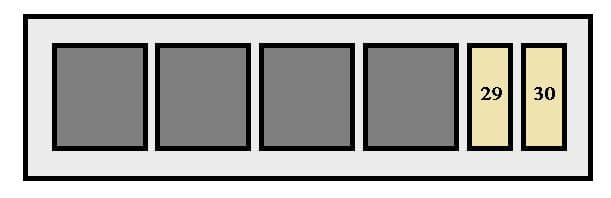 Toyota Camry - fuse box - engine compartment (for Canada)