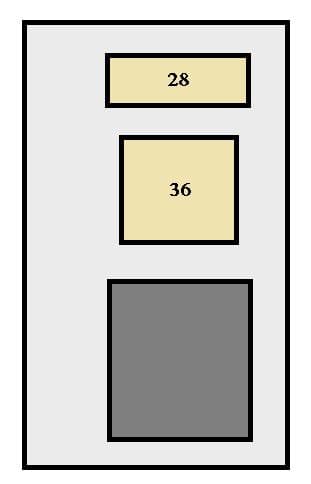 Toyota Camry - fuse box - passenger's side kick panel