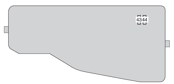 Toyota Camry Hybrid - fuse box - engine compartment (back of the cover)