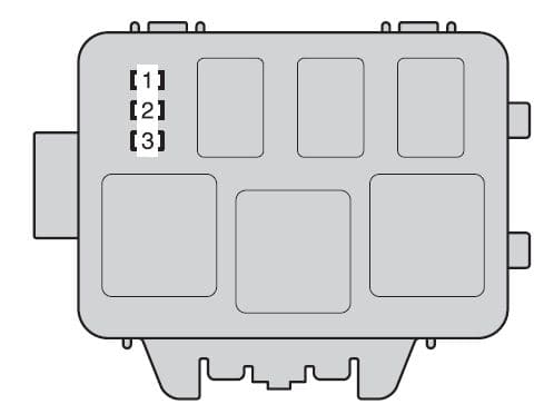 Toyota Highlander - Hybrid - fuse box - engine compartment (type B)