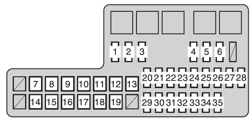 Toyota Hilux mk8 - fuse box - engine compartment