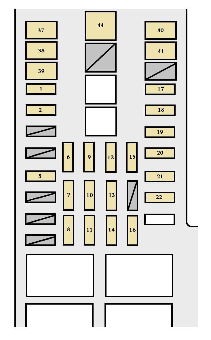 Toyota Tundra mk1 - fuse box - engine compartment (5VZ-FE)