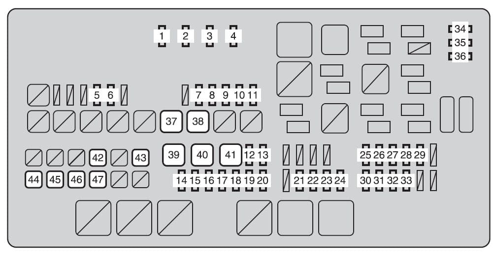 Toyota Tundra mk2 - fuse box - engine compartment