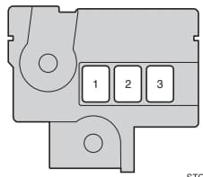 Toyota Yaris mk3 - fuse box - engine compartment (type C - diesel engine)