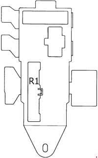 Toyota 4Runner - fuse box diagram - passenger compartment fuse box