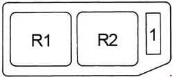 Toyota Camry - fuse box diagram - engine compartment - relay box